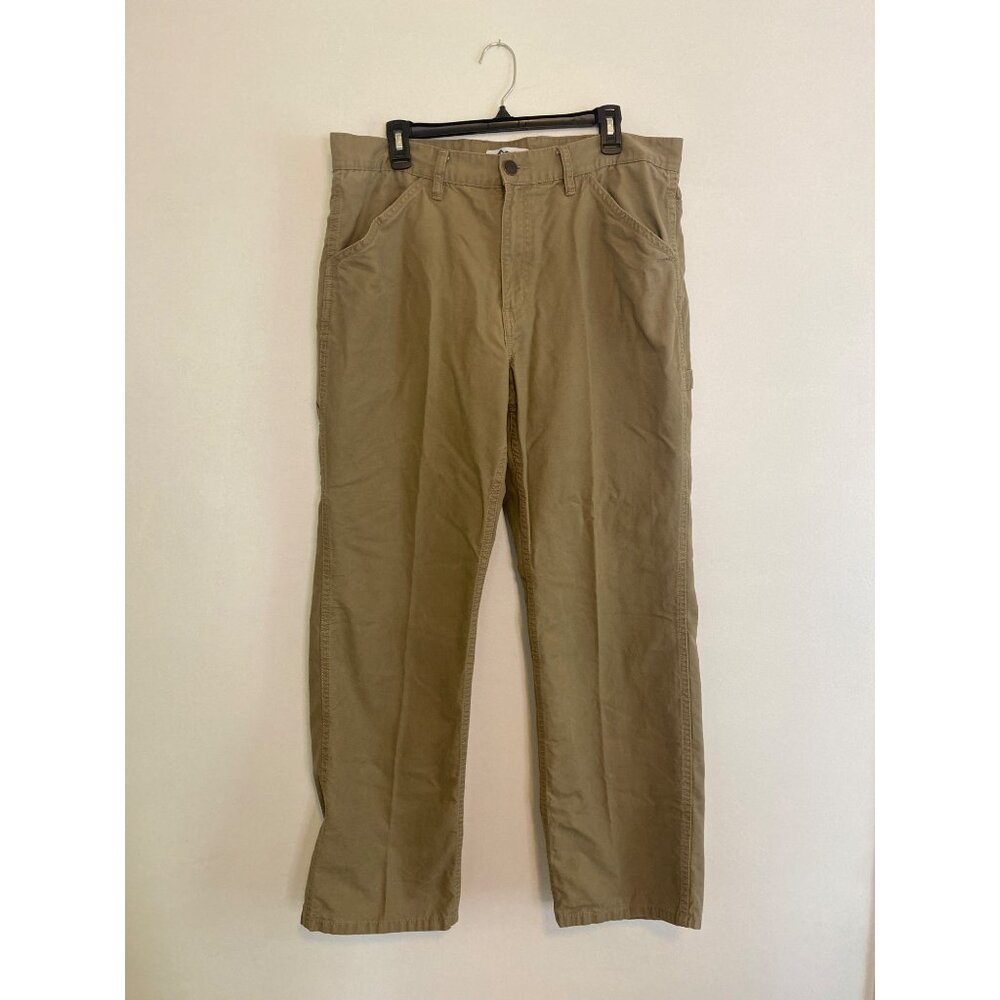 Men’s Blue Mountain Khaki Cargo Pants 36X32 100% Cotton Durable Casual Wear